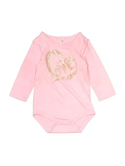 Pre-owned Adidas Originals Babies' Long Sleeve Onesie In Pink