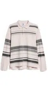 Adidas Originals Long Sleeve Polo Wonder Quartz In Neutral