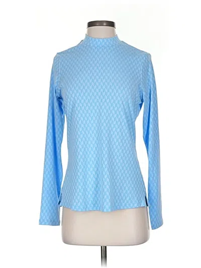 Adidas Originals Long Sleeve Top Blue Turtleneck Tops
