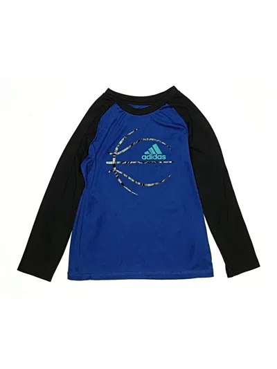 Pre-owned Adidas Originals Kids' Long Sleeve T-shirt In Blue