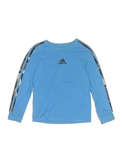 Pre-owned Adidas Originals Kids' Long Sleeve T-shirt In Blue