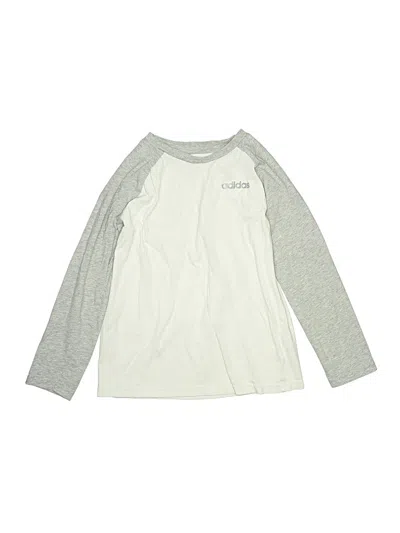 Pre-owned Adidas Originals Kids' Long Sleeve T-shirt In Silver