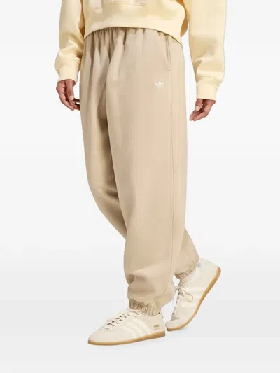 Adidas Originals Loose Fleece Track Pants In Neutral