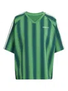 Adidas Originals Adidas Linear Stripe Jersey T-shirt In Green