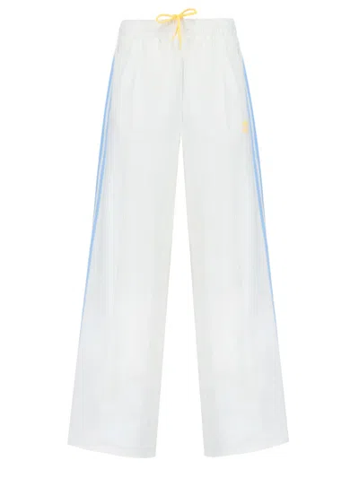 Adidas Originals 'loose' Track Trousers In White