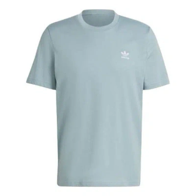 Adidas Originals Loungewear Adicolor Essentials Trefoil Short Sleeve T-shirt 'magic Grey' In Blue