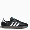 Adidas Originals Low-top Rubber Sole Sneakers With Contrast Stripes In Black