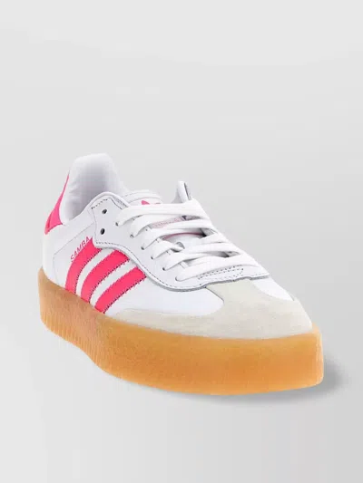Adidas Originals Low-top Rubber Sole Sneakers With Contrast Stripes In Multi