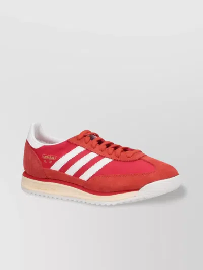 Adidas Originals Low Top Sneakers With Rubber Sole And Suede Overlays In Red