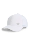 Adidas Originals Luna Structured Strap Back Hat In White/ Stone Grey