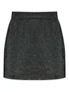 Adidas Originals Lurex® Stripe-detail Mini Skirt In Gray