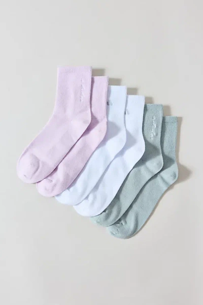 Adidas Originals Luxe High Quarter Crew Socks 3-pack In Grey, Women's At Urban Outfitters In Multi