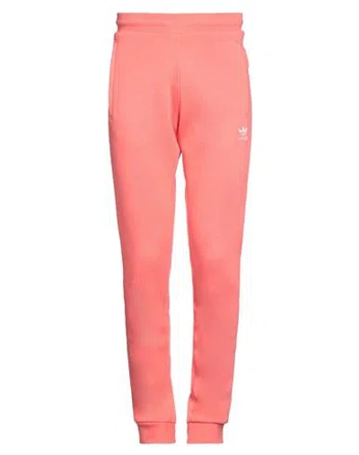 Adidas Originals Man Pants Salmon Pink Size L Cotton, Recycled Polyester