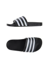 Adidas Originals Man Sandals Black Size 5.5 Rubber In Black