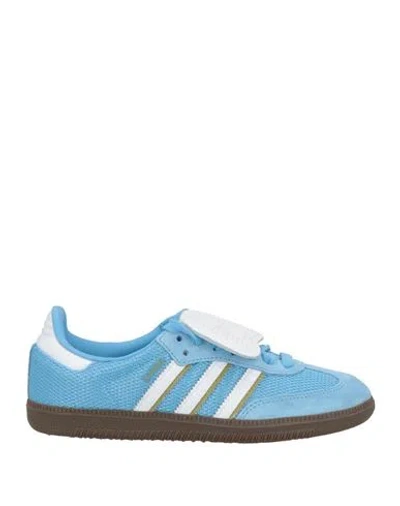 ADIDAS ORIGINALS ADIDAS ORIGINALS MAN SNEAKERS AZURE SIZE 4 LEATHER, TEXTILE FIBERS