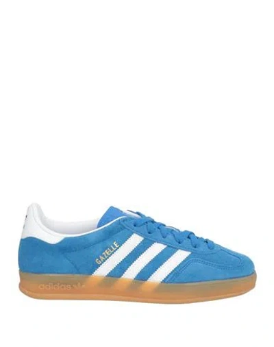 Adidas Originals Man Sneakers Azure Size 6 Leather In Blue