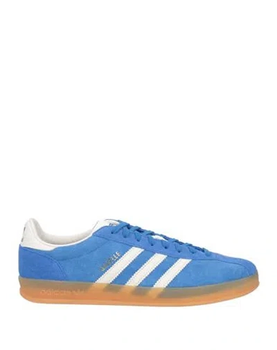 Adidas Originals Man Sneakers Azure Size 8.5 Leather In Blue