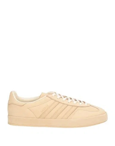 Adidas Originals Man Sneakers Beige Size 8.5 Leather In Neutral