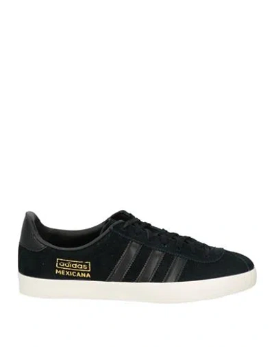 Adidas Originals Man Sneakers Midnight Blue Size 8 Leather In Black