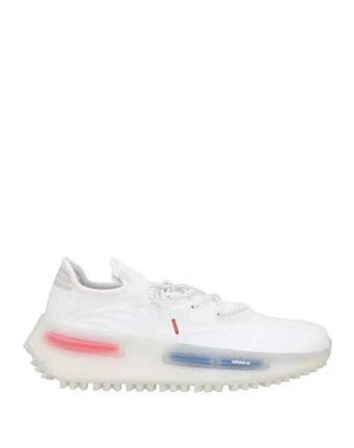 Adidas Originals Man Sneakers White Size 6 Textile Fibers, Leather