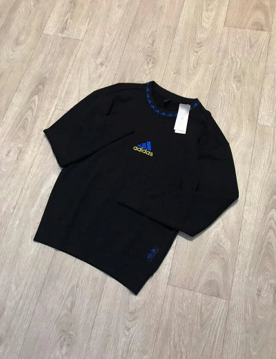 Pre-owned Adidas Originals Manchester United Sweatshirt Vintage Style In Black
