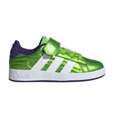 Pre-owned Adidas Originals Marvel X Adidas Grand Court Little Kid 'avengers' | Green | Kid's Size 10.5