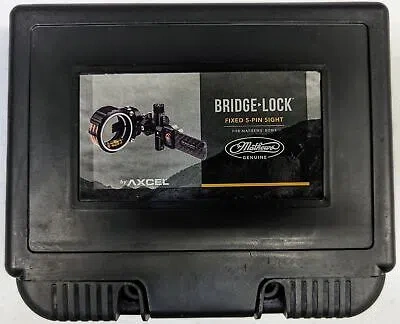 Pre-owned Adidas Originals Mathews Bridge-lock Fixed 5-pin Sight By Axcel - Rh In Gray