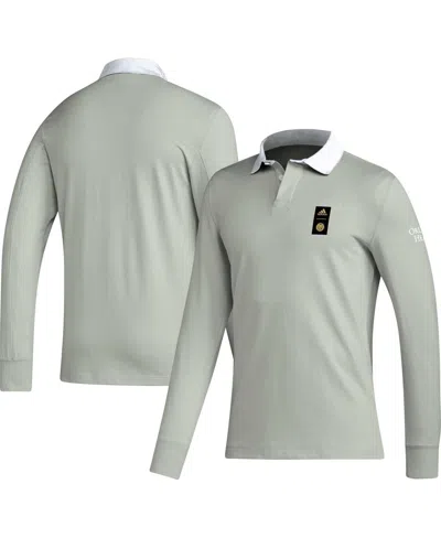 Adidas Originals Men's 2023 Player Gray Orlando City Sc Travel Long Sleeve Polo In Ashsil,mlo