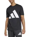 Adidas Originals Men's 3 Bar Logo Graphic Cotton T-shirt In Black,whit