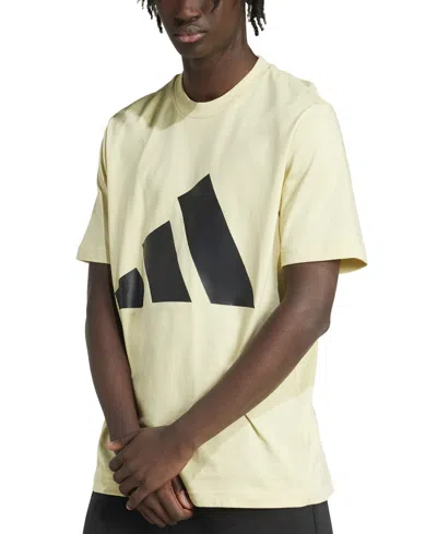 Adidas Originals Men's 3 Bar Logo Graphic Cotton T-shirt In Powyel,bla