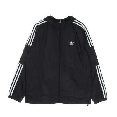 Adidas Originals Men's 3 Stripes Classic Adicolor Windbreaker Windbreaker In Black