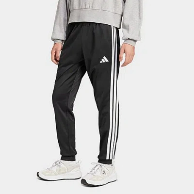 Adidas Originals Men's 3-stripes Tricot Tapered Track Pants In Black