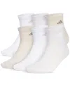 Adidas Originals Adidas 3-pack Aeroready Athletic Cushioned Low Cut Socks In Beige