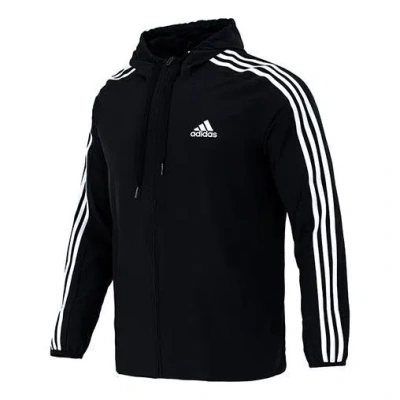Adidas Originals Men's Adidas 3s Wb Training Sports Hooded Logo Jacket Autumn Black