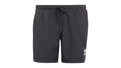 Pre-owned Adidas Originals Men's Adidas Adicolor 3stripes 5inch Swim Shorts In Black