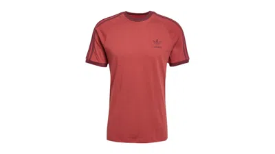Pre-owned Adidas Originals Men's Adidas Adicolor Classics 3stripes Tee Shirt In Preloved Ruby