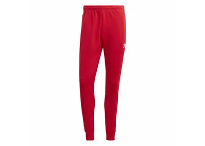 Pre-owned Adidas Originals Men's Adidas Adicolor Classics Sst Track Pants In Better Scarelet Red/white In Multi