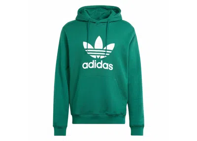 Pre-owned Adidas Originals Men's Adidas Adicolor Classics Trefoil Hoodie In Collegiate Green