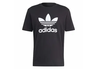Pre-owned Adidas Originals Men's Adidas Adicolor Trefoil Tee Shirt In Black