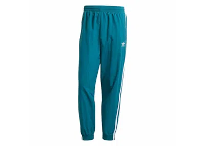 Pre-owned Adidas Originals Men's Adidas Adicolor Woven Firebird Track Pants In Legacy Teal In Blue
