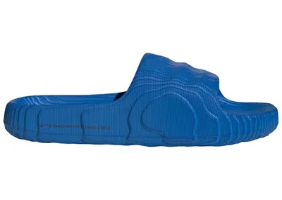 Pre-owned Adidas Originals Men's Adidas Adilette 22 Slides Sneakers In Blue Bird/core Black