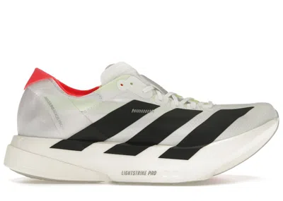 Pre-owned Adidas Originals Men's Adidas Adizero Adios Pro 4 White Black Sneakers In Cloud White/core Black/silver Metallic In Multi