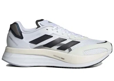 Pre-owned Adidas Originals Men's Adidas Adizero Boston 10 Sneakers In Cloud White/core Black/silver Metallic