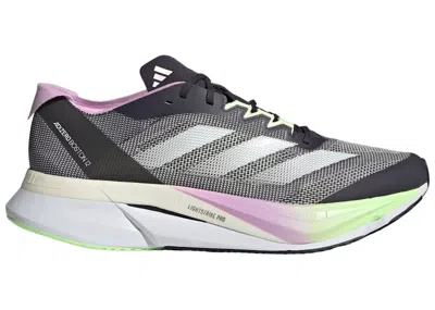 Pre-owned Adidas Originals Men's Adidas Adizero Boston 12 Sneakers In Aurora Black/zero Metalic/green Spark In Multi