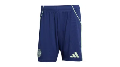 Pre-owned Adidas Originals Men's Adidas Ajax Amsterdam 25/26 Away Shorts In Night Sky Blue