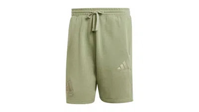 Pre-owned Adidas Originals Men's Adidas All Szn French Terry Graphic Seasonal Shorts In Tent Green