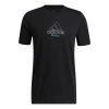 Adidas Originals Men's Adidas Alphabet Logo Printing Casual Sports Short Sleeve Black T-shirt