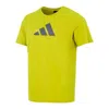 Adidas Originals Men's Adidas Alphabet Logo Printing Round Neck Short Sleeve Yellow T-shirt In Gold