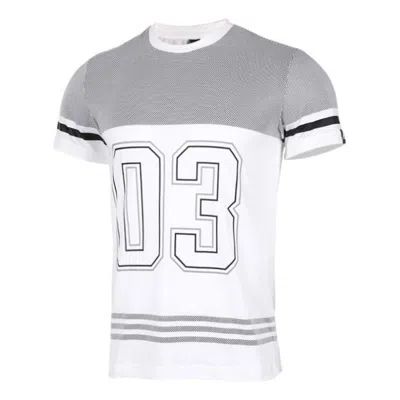 Adidas Originals Men's Adidas Alphabet Printing Round Neck Breathable Short Sleeve White T-shirt