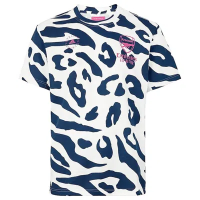 Pre-owned Adidas Originals Men's Adidas Arsenal By Stella Mccartney T-shirt In White/blue